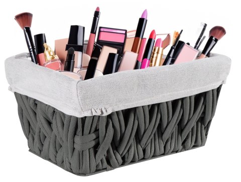 KOSZYK PLECIONY DARLA GRAFITOWY 30X20X15 CM