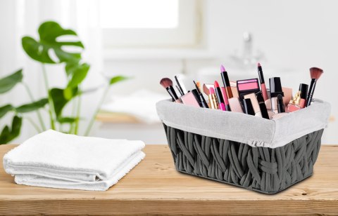 KOSZYK PLECIONY DARLA GRAFITOWY 30X20X15 CM