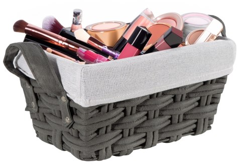 KOSZYK PLECIONY TIANA GRAFITOWY 30X20X15 CM