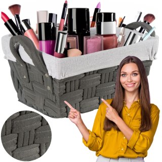 KOSZYK PLECIONY GRAFITOWY LILO 30X20X15 CM