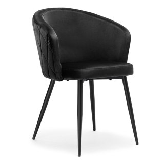 KRZESŁO HAMPTON VELVET CZARNE