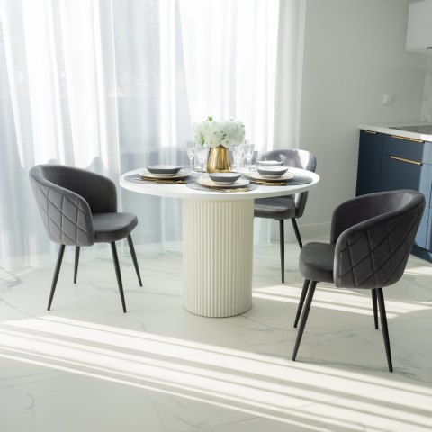 KRZESŁO HAMPTON VELVET GRAFITOWE