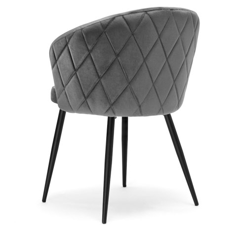 KRZESŁO HAMPTON VELVET GRAFITOWE