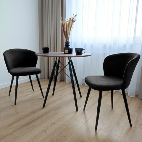 KRZESŁO KROSBY SZTRUKS CZARNE