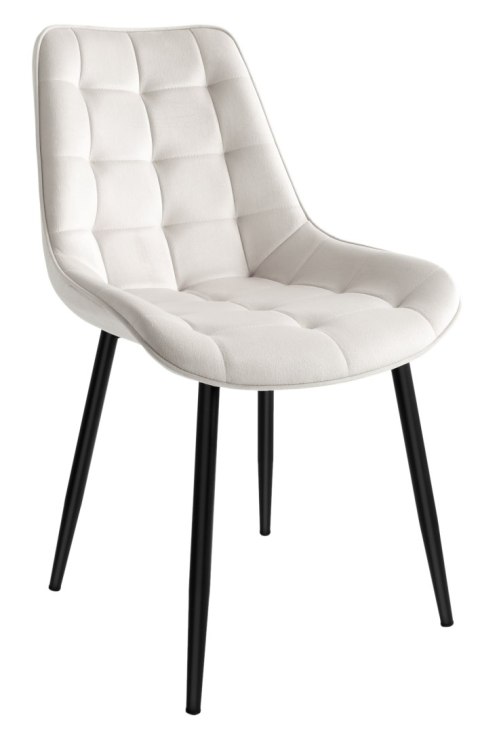 KRZESŁO WELUROWE NORMAN VELVET BEŻOWE