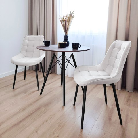 KRZESŁO WELUROWE NORMAN VELVET BEŻOWE