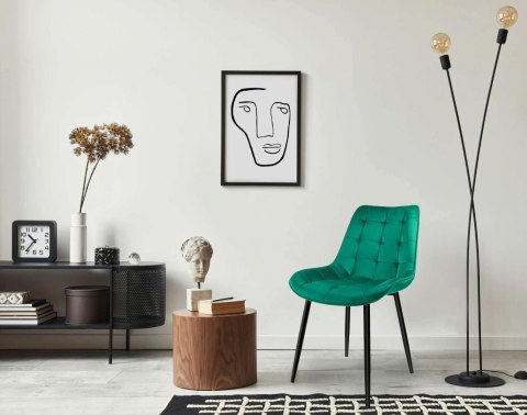 KRZESŁO WELUROWE NORMAN VELVET CIEMNOZIELONE