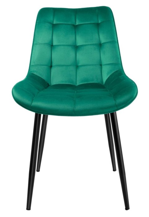 KRZESŁO WELUROWE NORMAN VELVET CIEMNOZIELONE