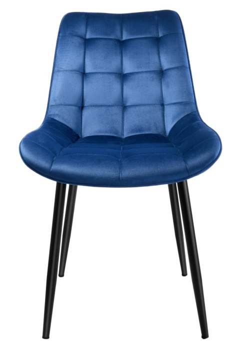 KRZESŁO WELUROWE NORMAN VELVET GRANATOWE