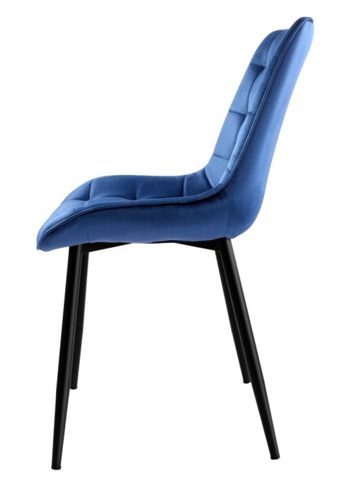 KRZESŁO WELUROWE NORMAN VELVET GRANATOWE