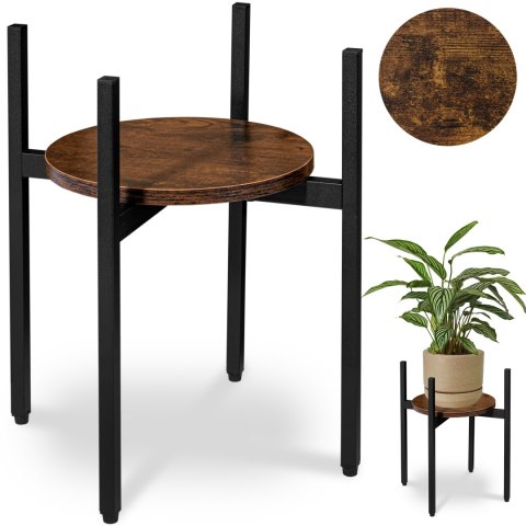 KWIETNIK STOJĄCY LOFTOWY TORRE RUSTIC 40 CM CZARNY