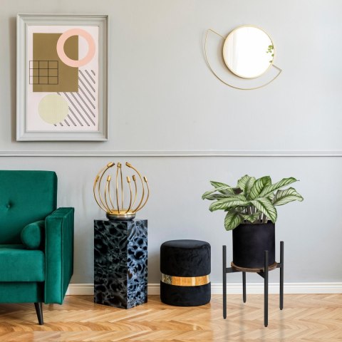 KWIETNIK STOJĄCY LOFTOWY TORRE RUSTIC 40 CM CZARNY