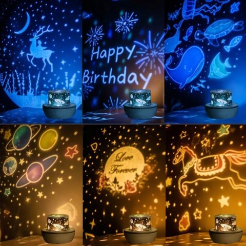 LAMPKA NOCNA GWIEZDNY PROJEKTOR GALAXY