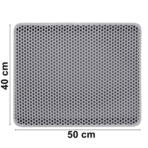 MATA DLA KOTA WYCIERACZKA CATSY 40X50 CM SZARA