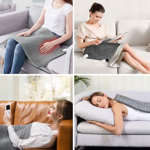 PODUSZKA MATA ELEKTRYCZNA GRETA SZARA 30X40 CM