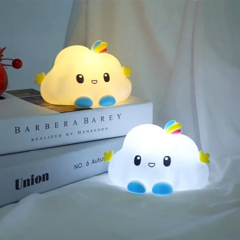 SILIKONOWA LAMPKA NOCNA CHMURKA LED RGB