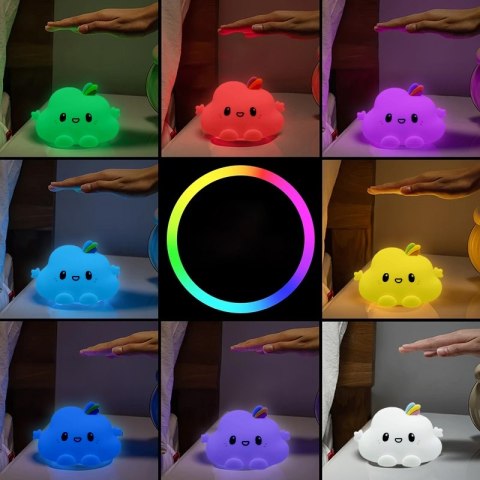 SILIKONOWA LAMPKA NOCNA CHMURKA LED RGB