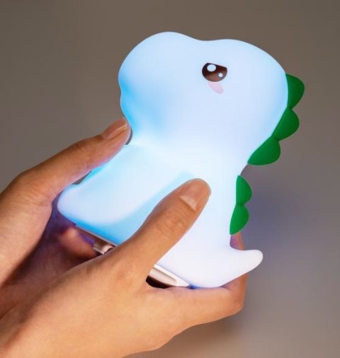 SILIKONOWA LAMPKA NOCNA DINOZAUR LED RGB