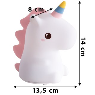 SILIKONOWA LAMPKA NOCNA JEDNOROŻEC LED RGB