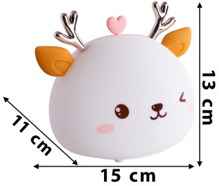 SILIKONOWA LAMPKA NOCNA JELONEK LED RGB