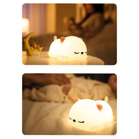 SILIKONOWA LAMPKA NOCNA MISIEK LED RGB