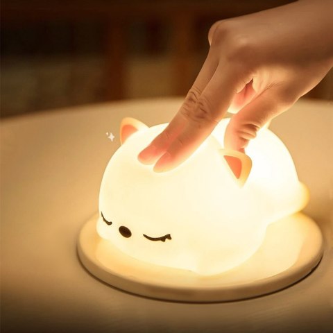 SILIKONOWA LAMPKA NOCNA MISIEK LED RGB