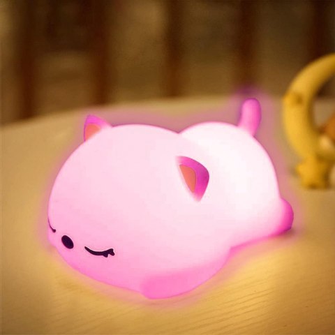 SILIKONOWA LAMPKA NOCNA MISIEK LED RGB