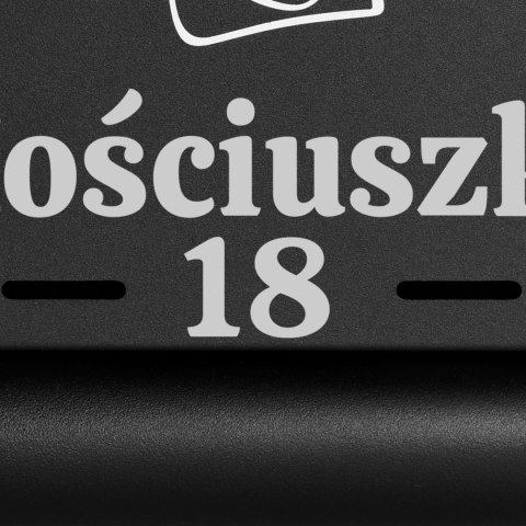 SKRZYNKA POCZTOWA NA LISTY HADVAR CZARNA Z NAPISAMI