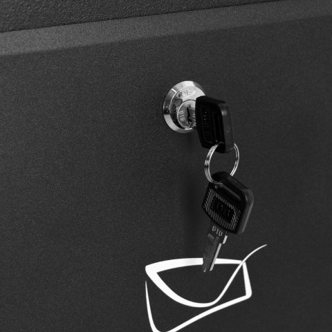 SKRZYNKA POCZTOWA NA LISTY HADVAR CZARNA Z NAPISAMI