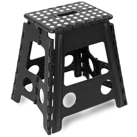 STOŁEK SKŁADANY ANTYPOŚLIZGOWY AMIGO CZARNY ROZMIAR L