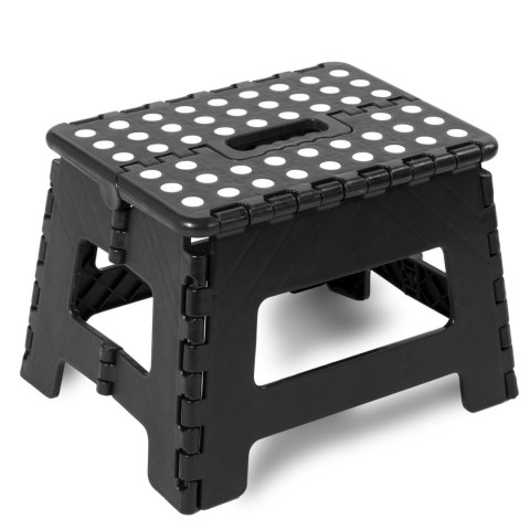 STOŁEK SKŁADANY ANTYPOŚLIZGOWY AMIGO CZARNY ROZMIAR M