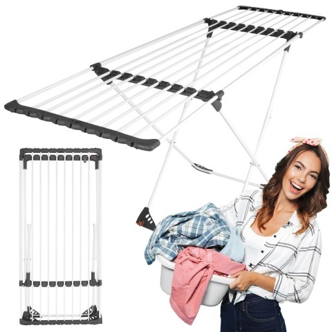 SUSZARKA NA PRANIE TELESKOPOWA MOJAVE BIAŁO-GRAFITOWA