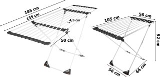 SUSZARKA NA PRANIE TELESKOPOWA MOJAVE BIAŁO-GRAFITOWA