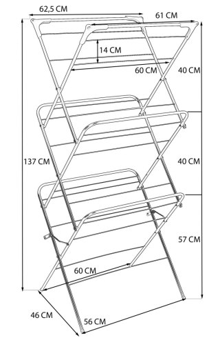 SUSZARKA WOLNOSTOJĄCA SKŁADANA NA PRANIE ARAL CZARNA