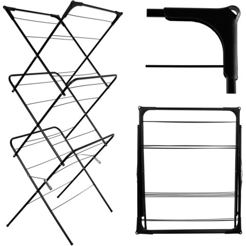 SUSZARKA WOLNOSTOJĄCA SKŁADANA NA PRANIE ARAL CZARNA