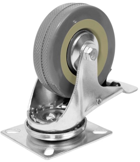 ZESTAW X4 KÓŁEK KOŁA JEZDNE CARGO GRAFITOWE 75 MM