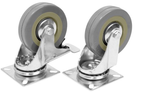 ZESTAW X4 KÓŁEK KOŁA JEZDNE CARGO GRAFITOWE 75 MM