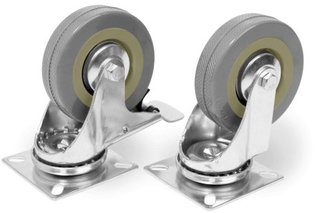 ZESTAW X4 KÓŁEK KOŁA JEZDNE CARGO GRAFITOWE 75 MM