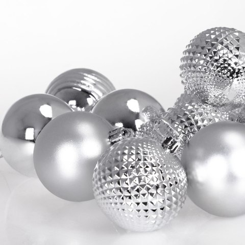 ZESTAW BOMBEK CHOINKOWYCH ESTRELLA SREBRNY 66 SZTUK