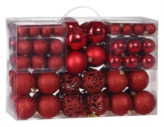 ZESTAW BOMBEK CHOINKOWYCH REGALO CZERWONY 100 SZTUK