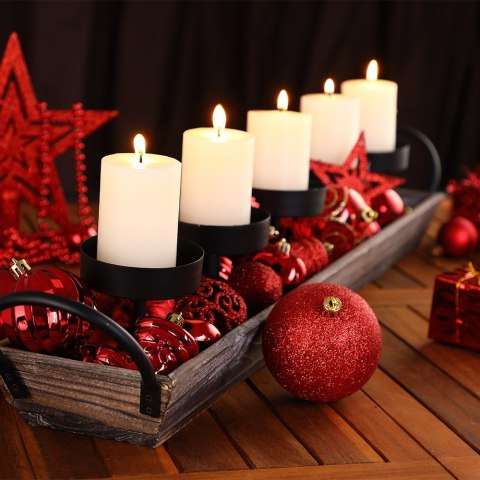 ZESTAW BOMBEK CHOINKOWYCH REGALO CZERWONY 100 SZTUK