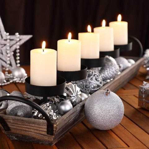 ZESTAW BOMBEK CHOINKOWYCH REGALO SREBRNY 100 SZTUK