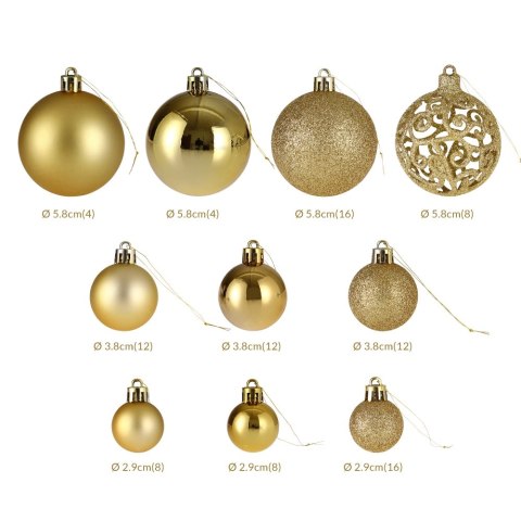 ZESTAW BOMBEK CHOINKOWYCH REGALO ZŁOTY 100 SZTUK