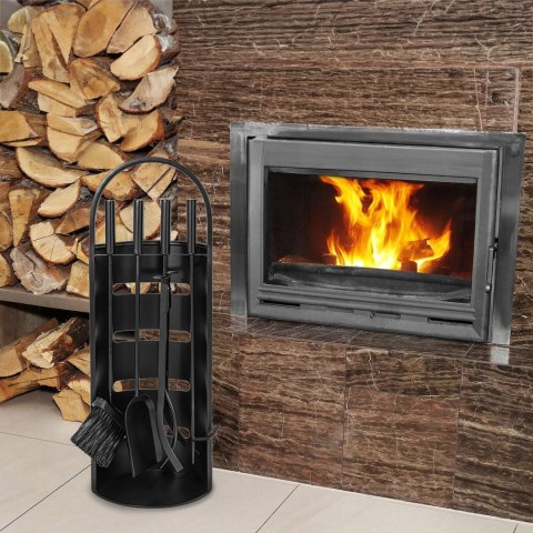 ZESTAW KOMINKOWY STOJAK Z AKCESORIAMI KOMINKAMI SEHIR 5W1