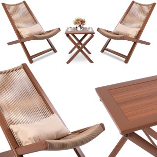 ZESTAW MEBLI TARASOWYCH CHILL TOFFI LEŻAKI I STOLIK