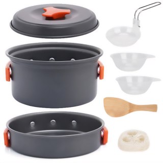 ZESTAW TURYSTYCZNY TOURER KOMPLET GARNEK PATELNIA