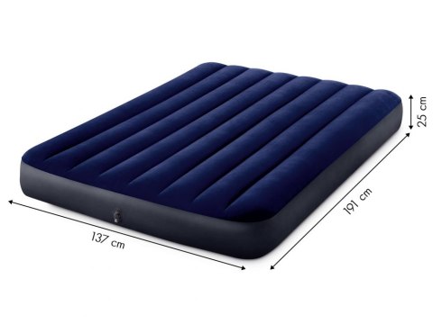Materac dmuchany dwuosobowy welurowy 191x137 cm INTEX 64758 Materac dmuchany dwuosobowy welurowy 191x137 cm INTEX 64758