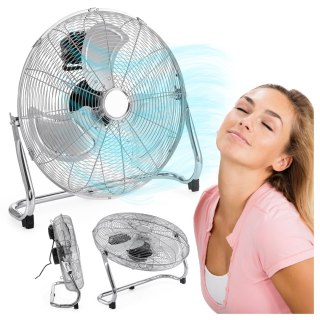 Wiatrak podłogowy stojący wentylator 120W TYBER silver