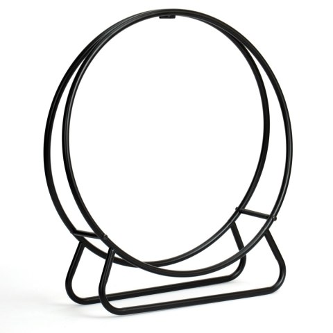 Stojak na drewno HOBRO metalowy czarny koło