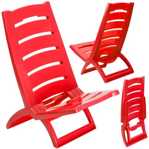 Krzesło plażowe TIRRENO czerwone